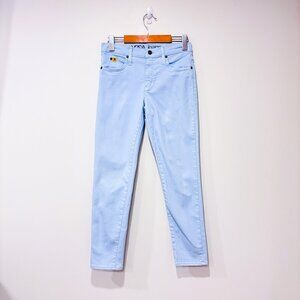YOGA JEANS Light Blue Skinny Jeans | Mid-Rise Stretch‎ Denim | Size 25 *